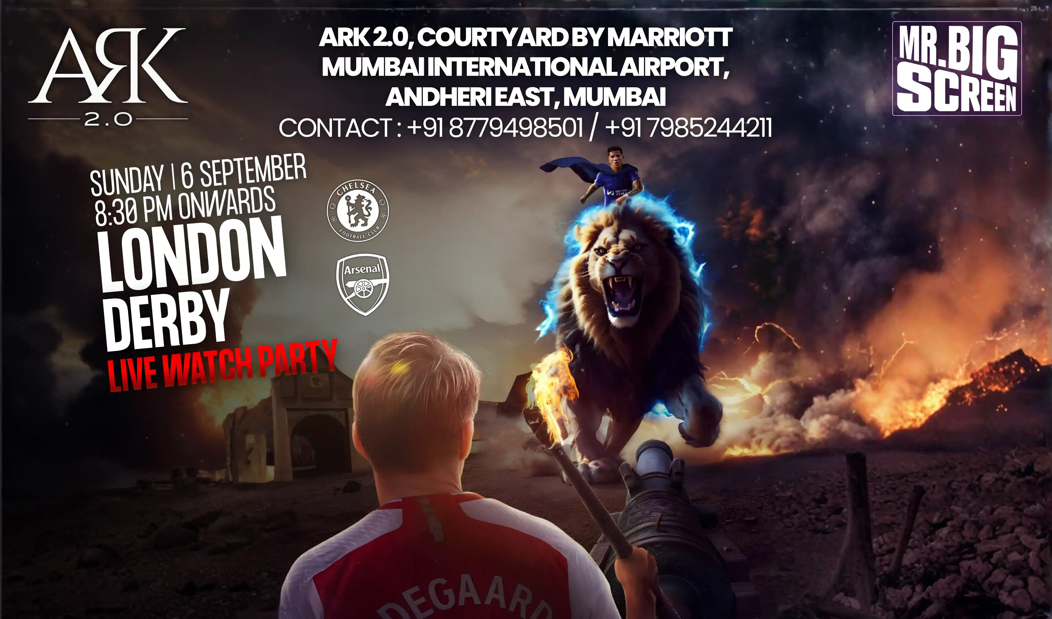Premier League-Live Screening- London Derby Chelsea Vs Arsenal, Ark 2.0, Andheri (E) 